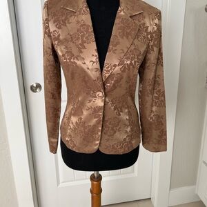 A. Byer Burnished Gold Floral Blazer